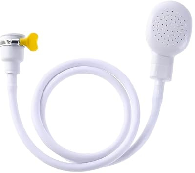 Shower Hose for Bath Taps, Single Tap Shower Attachment, Bath Tap Shower Hose Attachment with Secure Locking Mechanism, Suitable for Various Bathroom Setups, Dimensions 130 by 3.8 Cm