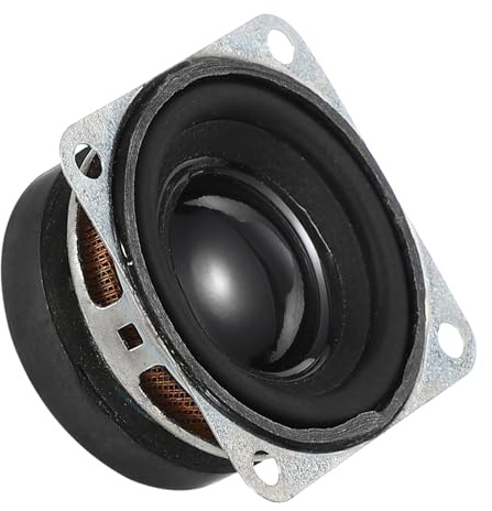 sourcing map Kleine Lautsprecher, 3 W, 4 Ohm, Metallgehäuse, quadratischer Mikro-Magnet-Lautsprecher für Mini-Lautsprecher, EVD, Multimedia, mobile tragbare Werbemaschine, 34 mm, Schwarz, 4 Stück