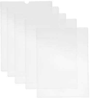 Toddmomy 5pcs Couvertures de Dossiers en Pvc Transparent Pratiques et Peu Encombrantes pour Protection de Documents et Licences Professionnelles au Bureau