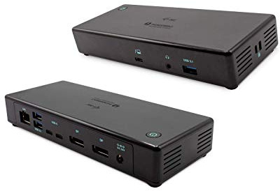 i-tec Thunderbolt 3/USB-C Dockingstation 2x4K/1x8K mit 85W Stromversorgung - 2X DisplayPort 2X USB-C 1x GLAN 3X USB 3.1 1x Audio für MacOS Windows