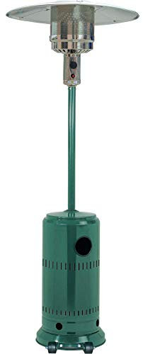 Piushopping | Fungo Riscaldante per Esterno a Gas da Giardino, Stufa Elettrica Infrarossi con Ruote, 13 KW, 25 mq (Verde)