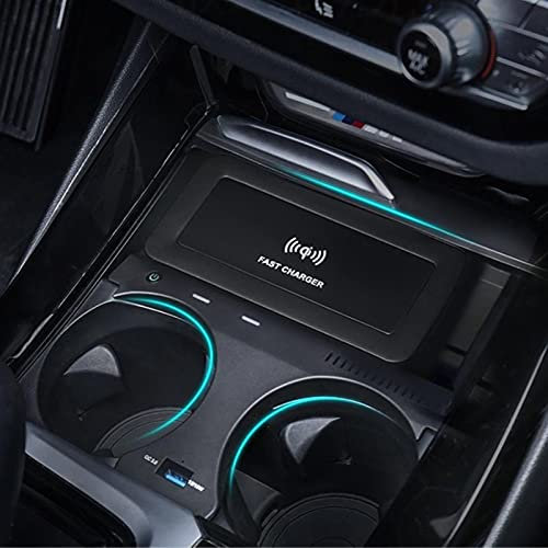 Pizgear Suitable, for, X3 X4 2019 2020 Car QI Wireless Charger Charging Plate Mobile Phone Holder Accessories Vehicle phone charging pad