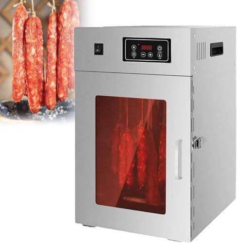 ZIXIAOS Commercial Large Food Dehydrator, Stainless Steel Biltong Box Drying Cabinet, 800w, 30-90℃ Temp Control, 24h Timer, LED Display, For Jerky, Beef, Chicken, Meat, Fruit, Herbs