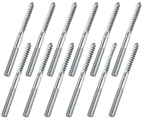 Torx Lot de 40 vis à bois M8 x 80 mm - Vis à bois double filetage - Pour colliers de serrage - Fixation de meubles