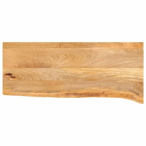 Frdhee Tavolo da lavoro pieghevole, tavolo con bordo dell'albero, 80 x 30 x 3,8 cm, legno massello mango, per cucina, soggiorno, ufficio