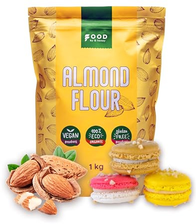 Almond Flour 1KG, Blanched & Extra Fine, Partially De-Oiled, Gluten Free | Fine blanched almond flour for low-carb keto baking, macarons, cakes & bread - grain-free with no added sugar