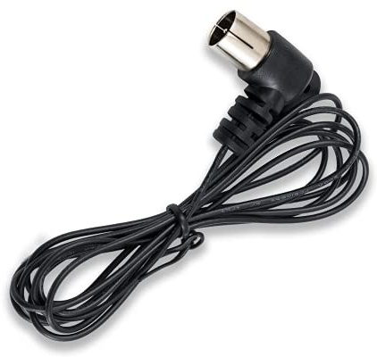 Vecys FM Radio Antenna Black Home Indoor Antenna Unbal Dipole 3 dBi FM car Radio Antenna Push-On F Plug Connector Compatible with Stereo Receiver Home Amplifier Car Radio