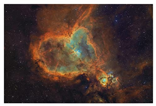 artboxONE Poster 30x20 cm Galaxy Herznebel - Hubble Bild Universum Astronomie Astronomy