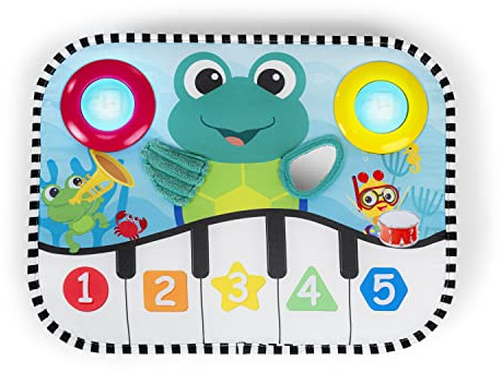 Baby Einstein Ocean Explorers Neptune's Kick & Explore Musical Kick Pad & Crib Toy, for Ages 0 Months and up