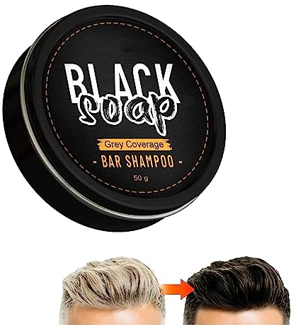 Soap Grau Glanz Seife, Grau Glanz Haar Revitalisierungsbar, Natürliche Seife zur Entfernung Grauer Haare, Haar Verdunkelung Festes Shampoo, Natural Grey Hair Removal Soap für Graues Haar (1Stück)