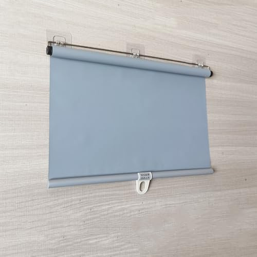 X1NGFU Store de Fenêtre Occultant Type de Ressort,Portable Store Enrouleur Pare-Soleil,Rideau Rétractables Temporaires,Rideaux Occultant sans Perçage,Gris,Largeur X Hauteur (60cm x 150cm)
