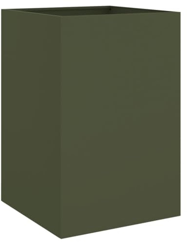 vidaXL Jardinera Acero Verde Oliva 52x48x75 cm