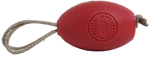 Label Provence Savon de Marseille - French Soap on a Rope Made With Fresh Organic Donkey Milk - Natural Soap and Easy To Use Hand Wash - Strawberry Fragrance - 270g