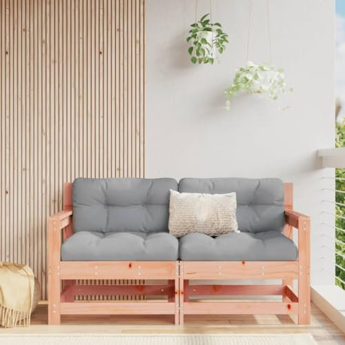 Homgoday Eck-Gartensofas 2 Stück aus Douglasien-Massivholz, Möbel, Gartensofa, Bett, Sofa, Couch, Gartensofa, Wohnzimmer, Terrasse, Außenbereich, Möbel v
