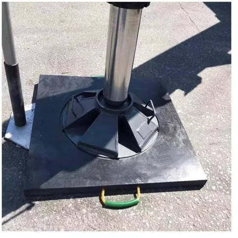 Rygcrud Unterlegplatten Stützfuß, Ausleger-Pad, Hochbelastbar RV Auslegerpads Mit Handgriff, Stabilisierende Wagenheber-Auflage Für Kran Abschleppen Service-LKW(60X60X6CM)