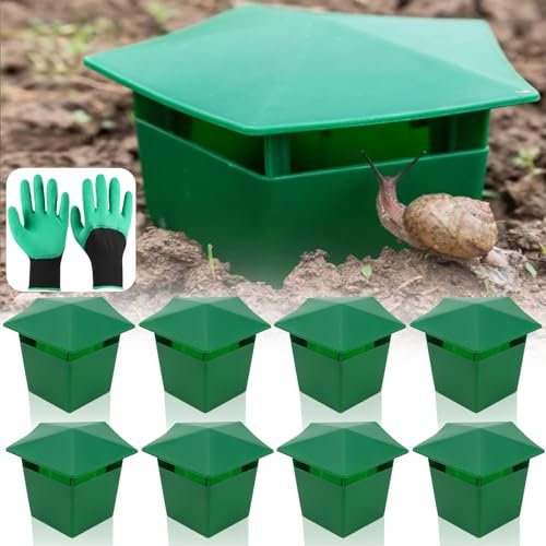 Trampa para Caracoles 8 Piezas Trampas para Caracoles Trampa para Babosas Reutilizable Trampas para Caracoles de Cerveza Trampas para Caracoles de jardín para Proteger Las Plantas de los Caracoles
