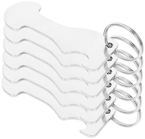 AOKWAWALIY Porte-clés de déverrouillage de chariot avec quart de support - Pendentif de courses - En acier inoxydable, Image 1, 7.00X2.50X0.20CM