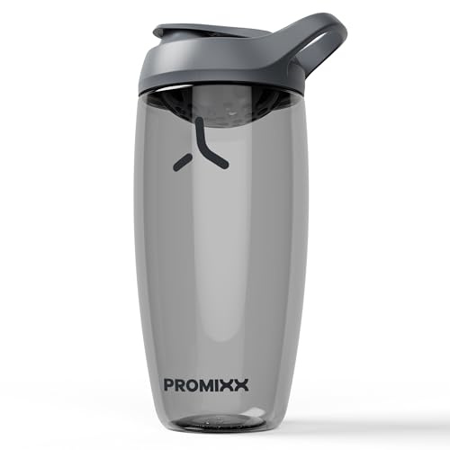 Promixx PURSUIT Eiweiß Shaker – 950ml Premium Shaker für Proteinpulver, Supplements & Pre-Workout – Auslaufsicher, BPA-frei, Leicht zu Reinigen – Graphitgrau