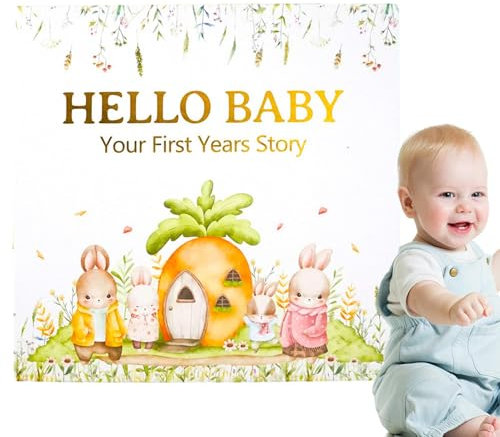 Baby-Andenkenbuch, Baby-Sammelalbum, Meilensteinbuch und Tagebuch für Kinder, Babybuch, Tagebuch für die ersten 5 Jahre und Fotoalbum für und Mädchen, Andenkenbücher für Erinnerungen frischgebackener