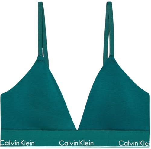 Calvin Klein kvinnors lätt fodrad triangel LV00QF8498 triangel, grön (torv), S, Grön (Torv), S