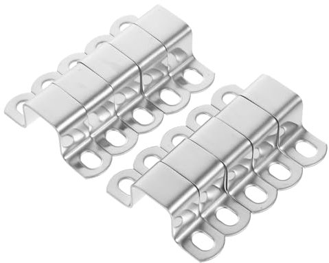 HOMOBABE 10pcs Square Tube Clamps U-Shaped Bracket Connector Stainless Steel Tube Buckle Pipe Saddle Clamp