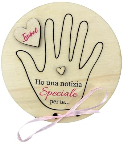 Stampitaly Manina in Legno Madrina e Padrino Battesimo – Vuoi Essere la Mia Madrina, Made in Italy - Idea Regalo per Gravidanze, Proposta e Cresime – Chiedere di Fare da Madrina e Padrino (Madrina)