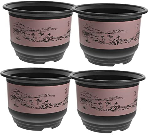 Happyyami 4stücke Kunststoff Orchideentöpfe Mit Ablauflöchern Langlebige Pflanztöpfe Für Drinnen Und Draußen Vielseitige Blumentöpfe Für Garten Balkon Und Wohnraum Modernes Design Robustes