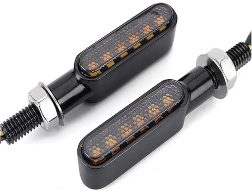 SUCANY Indicatori di Direzione,12V 6 LED Per Motocicletta,E24 M8 IP67 Frecce LED Moto,Lampeggianti Indicatori,E-MARK,Indicatori di Direzione a per Moto, Auto a Pedali,Ambra (2 Pezzi)