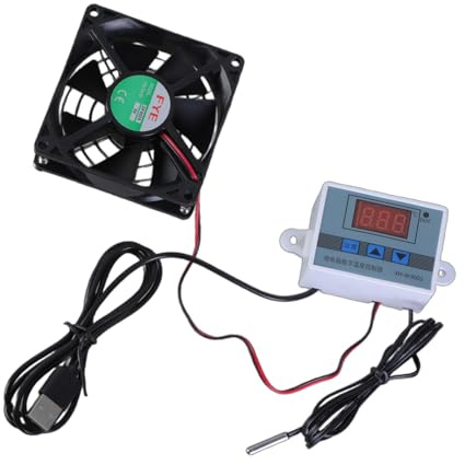 Versátil ventilador de refrigeración USB con control de temperatura para cine en casa, casa de plantas, controlador multivelocidad, ventilador alto