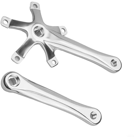 Yuanpgky Ultraleicht für CNC AL6061 Kurbelgarnitur mit 50T schmalem, breitem Kettenblatt für 9/10/11-Gang, 170 mm Armlänge, 130BCD, kompatibel mit Straßen-, Klapp- und E-Bikes (54T)