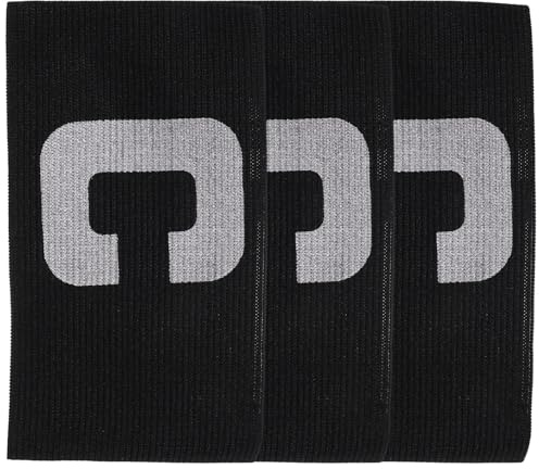 ULTECHNOVO Brazaletes de Capitán de Fútbol 3 Piezas Negro, Banda Profesional Antideslizante Resistente al Desgaste, Accesorio Portátil y Transpirable para Entrenamiento y Partido