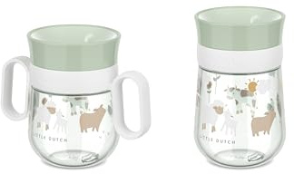 Mepal - Trinklernbecher 360° Mio - Auslaufsicher - 360 Rand ermöglicht das Trinken von jeder Seite - Intelligenter Deckel schließt sich, wenn das Trinken aufhört - - 500 ml - Little Farm