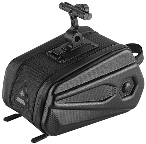 Ranuw Tasche für Fahrräder, Gepäckträger, 2, 6 l, Hartschalen, wasserdichte Fahrradkoffer, Sattelsitzträger mit Reflektoren, wasserdichtes Fahrrad
