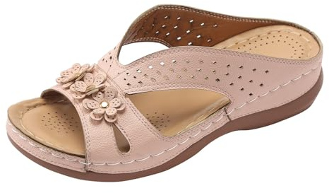Damer sommarmode, genombrutna tofflor, utomhus, strand, tofflor