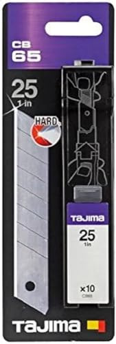 Tajima CB65 Endura Lames de rechange 25 mm, Argent, Set de 10 Pièces