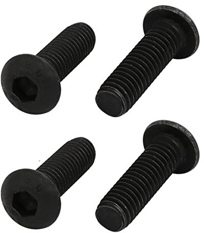 sourcing map 4 Stück Halbrundkopfschrauben M6x20mm 10.9 Grad Linksgewindebolzen Sicherungsschraube für Bohrfutter