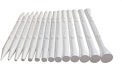 DIY Mandala Stones - Mandala-Dotting-Werkzeuge (komplettes Set) – 28 Größen von 1 mm bis 18 mm für Erwachsene - Unisex - Acryl - Weiß - Nicht zusammenklappbar