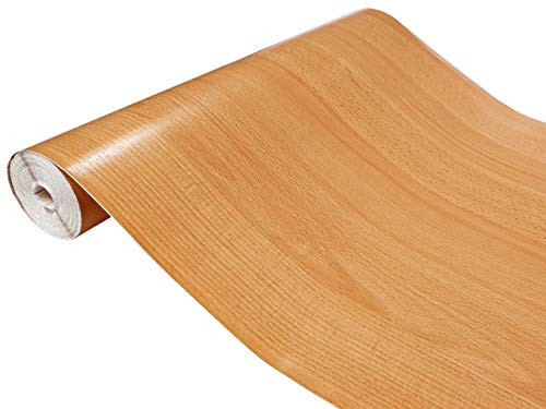 DecoMeister Vinilo Imitacion de Madera de Haya Roja Papel Adhesivo Para Muebles Autoadhesivo Lámina Decorativa Para Cocina Pared Puertas Para Forrar En Rollo Aspecto Madera 45 x 200 cm