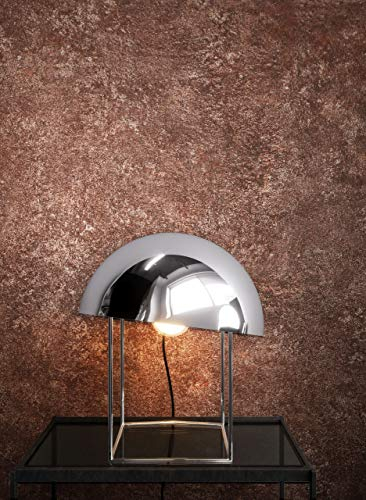 NEWROOM Papier peint Marron Béton Intissé - Couleurs Unies Métallique Rouge Rouille Enduit Moderne