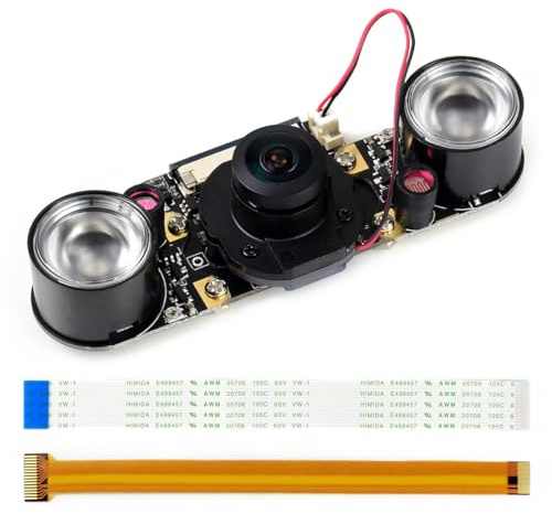 Waveshare IMX219-160 8MP IR-Cut Camera IR-Cut Infrared Night Vision 162° FOV Applicable for Jetson Nano, Compatible with Raspberry Pi 5 /Pi4/CM4