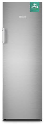 Heinrich´s Gefrierschrank 194 Liter, Temperatur:-14°C~-24°C, Freezer, No-Frost Schutz, 5x Gefrierschublade +1x Gefrierfach, LED-Display,Airflow, wechselbarer Türanschlag, Alarmfunktion, inox