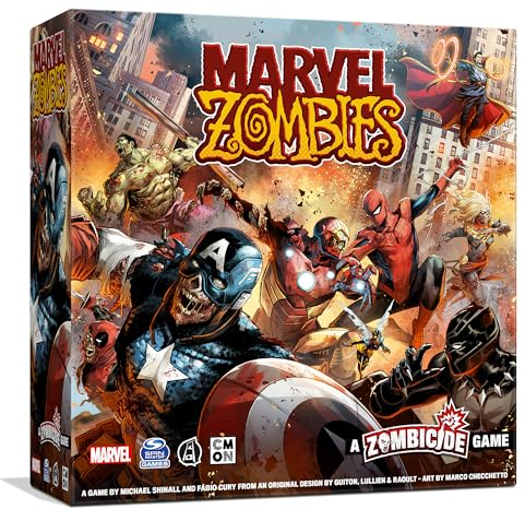 CMON Marvel Zombies A Zombicide Game (Core Box),Strategie-Brettspiel,Kooperatives Spiel für Jugendliche und Erwachsene,Zombie-Brettspiel,Durchschnittliche Spielzeit 90 Minuten,Hergestellt