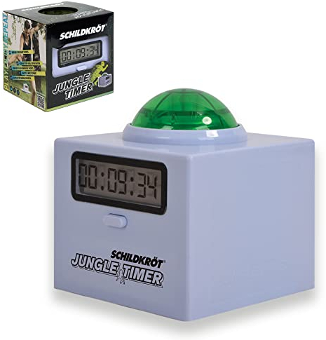 Schildkröt Jungle Timer | Cronómetro Digital con Buzzer Verde | Registro de Tiempo en Horas, Minutos y Segundos | Ideal para Competencias y Juegos Infantiles