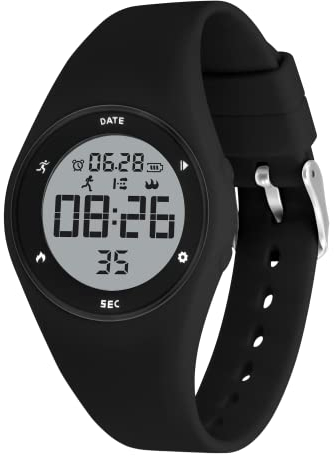 BEN NEVIS Digitale Fitnessuhr mit Schrittzähler, Vibration, Alarm, Entfernung, Stoppuhr und Übung, wasserdicht, wiederaufladbar, aus Silikon, für Jugendliche und Kinder