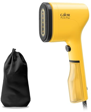 Calor Pure Pop Reise-Dampfglätter, 1300 W, 20 g/min, bereit in 15 Sekunden, einfache und bequeme Bedienung, kompakt und leicht, 710 g, Gelb, DT2026C0