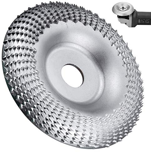 BomDog Disco de Tallado de Madera, Herramienta de Tallado de Disco de Molienda de Ángulo de Madera para Amoladora Angular, Lijado, Corte, Escultura, Pulido, 100Mm