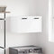 Homgoday Armario de Pared, Estante Flotante Almacenaje Salón Sala de Estar Baño Cocina Hogar Muebles Decoración Almacenamiento, Armario Colgante Auxiliar Madera de ingeniería Blanco 60x36,5x35 cm
