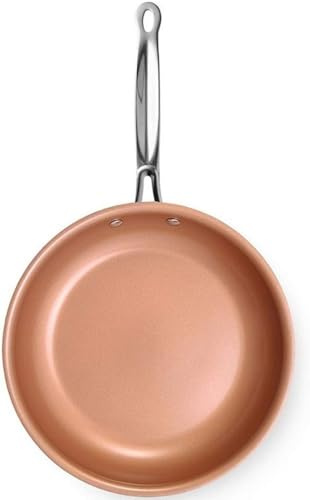 LRTYZBD Cacerola Arrive - Sartén de cobre antiadherente con revestimiento de cerámica y horno de inducción y sartén