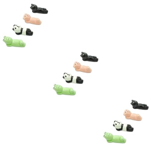 Cabilock 12 STK Stäbchen Ruhen Tiergeschirr Rest Tierbesteckhalter Verzinkte Serviertabletts Essstäbchenhalter Aus Porzellan Essstäbchenablage Süßigkeitenspender Abtropfschale Für Geschirr