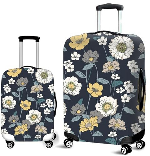 Muiuou Skydd för resväska skydd, skyddskåpa med hjul tvättbart repskydd dammtätt tryck elastiskt resefodral skydd bagageöverdrag 45 – 80 cm, Stil 5, XL(30-32 Inch)